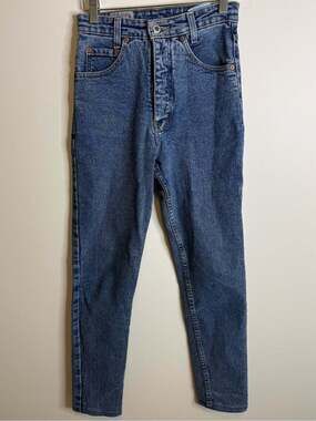 Women's High-Rise Skinny Jeans in Dark Blue Denim size 26 ikeda